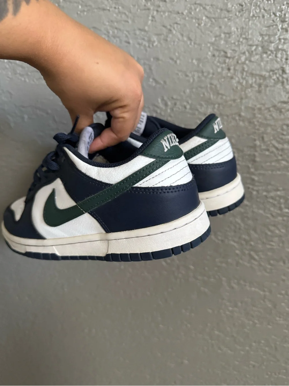 Nike Men’s Dunk Low — Navy, White & Dark Green